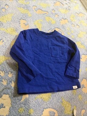 GAP Royal Blue Long Sleeve Pocket Tee
